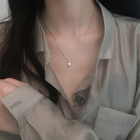 Pendentif Simple Avec Un Seul Collier De Diamant Clignotant Conception Niche Tempérament Clavicule Chaîne main image 3