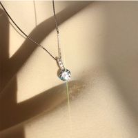 Pendentif Simple Avec Un Seul Collier De Diamant Clignotant Conception Niche Tempérament Clavicule Chaîne main image 4