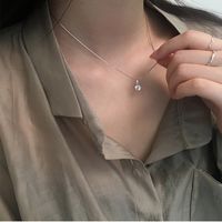 Simple Pendant With A Single Flashing Diamond Necklace Design Niche Temperament Clavicle Chain main image 5