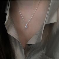 Colgante Simple Con Un Solo Collar De Diamantes Con Diseño De Nicho De Cadena De Clavícula main image 6