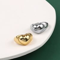 Korean Heart-shaped Opening Ring Simple Wild Couple Ring Index Finger Ring main image 4