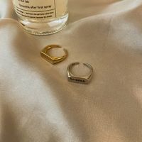 Japanische Und Koreanische Mode Englische Buchstaben Ring Ins Nischen Design Geschnittene Offene Paar Ring Neue Trend Ige Essens Ring main image 4