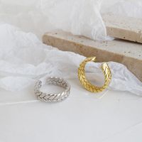 2021 New Exquisite Woven Chain Ring Women's Fashion Simple Style Niche Design Open Index Finger Ring Trendy main image 6