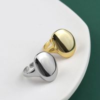 Korean Style Glossy Index Finger Ring 2021 New Oval Ins Simple Fashion Personalized Opening Ring Bracelet main image 2
