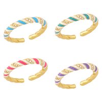 Fashion Personality Trendy Cold Wind Gold-plated Zircon Twist Ring main image 1