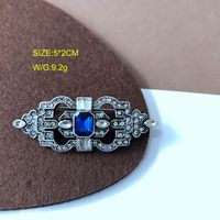 A Variety Of Mid-ancient Backflow Full Diamond Color Gem Brooch Shehua Retro Distressed Style Pin sku image 1