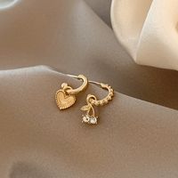 Asymmetric Love Earrings New Trendy Diamond Exquisite Earrings sku image 1