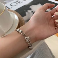 2021 New Ingot Retro Distressed Heart Bracelet Female Ins Special-interest Design Round Brand Student Cold Style Simple sku image 1