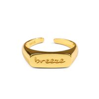 Japanese And Korean Fashion English Letters Ring Ins Special-interest Design Cut Open Couple Rings New Fashion Index Finger Ring sku image 1