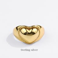 Korean Heart-shaped Opening Ring Simple Wild Couple Ring Index Finger Ring sku image 1