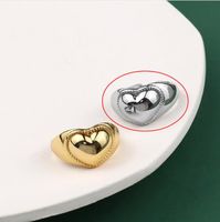 Korean Heart-shaped Opening Ring Simple Wild Couple Ring Index Finger Ring sku image 2