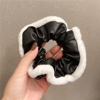 Pu Leather Hair Ring Fashion Pure Color Milk Tea Hair Accessories Hair Rope sku image 3