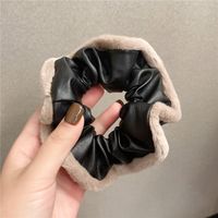 Pu Leather Hair Ring Fashion Pure Color Milk Tea Hair Accessories Hair Rope sku image 2