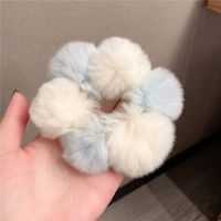 Autumn And Winter New Plush Head Rope Female Temperament Rubber Band Female Ins Two-color Headdress sku image 2