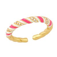 Fashion Personality Trendy Cold Wind Gold-plated Zircon Twist Ring sku image 7