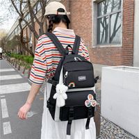 New Korean Style Student Fashion Multi-purpose Junior The Campus Of Middle School College Student Four-piece Schoolbag Backpack main image 3
