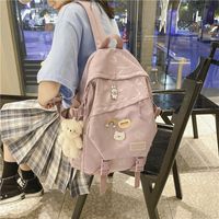 Cartable École Primaire Filles Ins Casual Tout Assorti Haute École Étudiant Sac À Dos Japonais Collège Junior High School Grande Capacité Sac À Dos sku image 7