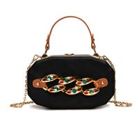 New Korean Version Of The Personality Thick Chain Design Ins Portable Messenger Box Bag main image 6
