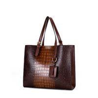 European And American Fashion Crocodile Pattern Three-piece Elegant Handbag Messenger Bag main image 5