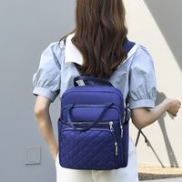 New Fashion Oxford Cloth Bag Embroidered Thread Simple Large Capacity Backpack main image 4