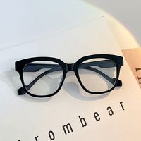 Blu-ray Square Retro Transparent Frame Student Flat Glasses Can Be Equipped With Glasses main image 2