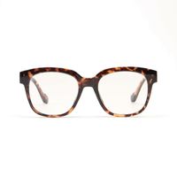 Blu-ray Square Retro Transparent Frame Student Flat Glasses Can Be Equipped With Glasses main image 3