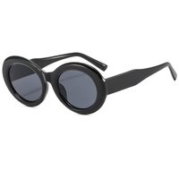 Lunettes De Soleil Ovales À Rayures Noires Et Blanches Nouvelle Personnalité Tendance Des Lunettes De Soleil Hip-hop Pour Femmes main image 3