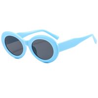 Schwarz-weiß Gestreifte Ovale Sonnenbrille Neuer Persönlichkeitstrend Für Weibliche Hip-hop-sonnenbrillen main image 4