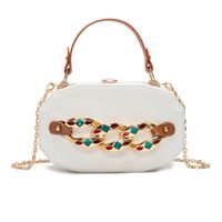 New Korean Version Of The Personality Thick Chain Design Ins Portable Messenger Box Bag sku image 1