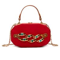 New Korean Version Of The Personality Thick Chain Design Ins Portable Messenger Box Bag sku image 2