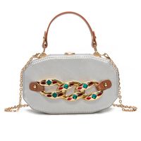 New Korean Version Of The Personality Thick Chain Design Ins Portable Messenger Box Bag sku image 4