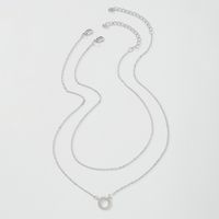 Hollow Circle Double-layer Chain Necklace main image 1