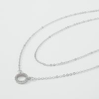 Hollow Circle Double-layer Chain Necklace main image 5