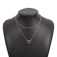 Hollow Circle Double-layer Chain Necklace sku image 1