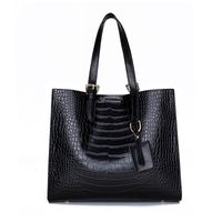 European And American Fashion Crocodile Pattern Three-piece Elegant Handbag Messenger Bag sku image 2