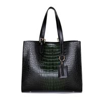 European And American Fashion Crocodile Pattern Three-piece Elegant Handbag Messenger Bag sku image 3