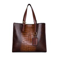 European And American Fashion Crocodile Pattern Three-piece Elegant Handbag Messenger Bag sku image 4