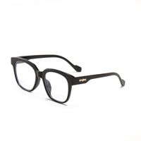 Blu-ray Square Retro Transparent Frame Student Flat Glasses Can Be Equipped With Glasses sku image 1