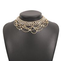 Collar De Lujo Ligero Con Temperamento De Diamantes De Imitación Completo Para Mujer sku image 1