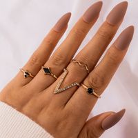 New Hollow Carved Ring Set Of 7 Retro Joint Ring Set sku image 7