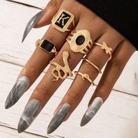 New Hollow Carved Ring Set Of 7 Retro Joint Ring Set sku image 14