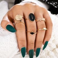 New Hollow Carved Ring Set Of 7 Retro Joint Ring Set sku image 2