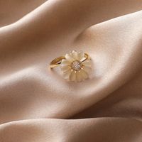 Butterfly Flower Ring Fashion Forest Adjustable Opal Index Finger Ring Wholesale sku image 3