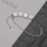 Korea's Smiley Face Bracelet Stainless Steel Personality Expression Hand Jewelry main image 2