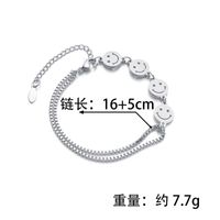 Korea's Smiley Face Bracelet Stainless Steel Personality Expression Hand Jewelry main image 3