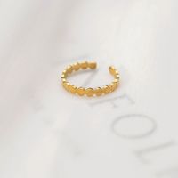 Disc European And American Geometric Shiny Simple 18k Gold Tail Stainless Steel Ring main image 5
