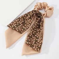 Korean Version Of Simple Floral Streamer Color Matching Bow Knot Hair Rope Hair Ornament main image 3