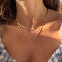 Twisted Cuban Chain 18k Gold Plated Stainless Steel Necklace Hip Hop Necklace Wholesale main image 4