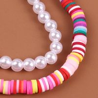 Bohemian Hand-woven Pearl Soft Ceramic Multilayer Necklace Creative Color Jewelry main image 5