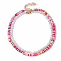Bohemian Hand-woven Pearl Soft Ceramic Multilayer Necklace Creative Color Jewelry main image 6